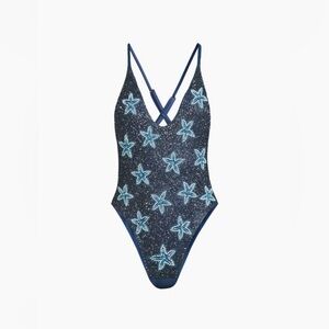 Oceanus Blue Starfish Women's One Piece Swimsuit